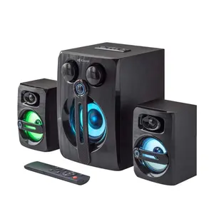 Pengeras Suara 2.1, Sistem Pengeras Suara Multimedia dengan USB SD FM Kendali Jarak Jauh 2.1 Subwoofer Komputer Speaker