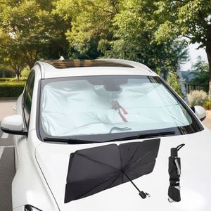 Light up Custom Logo Car Windshield Sunshade Square Decorative Travel Strong Outdoor Patio Reverse Folding Beach Strong Umbrella - Product Image 3