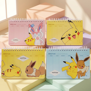 For Scheduler Planner 4 PCS Korean Kids Stationery Cute Character Pikaed Diary Note Anime Bulk Gift - Product Image 1