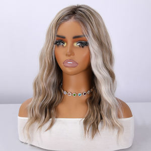 Nouvelle mode 2026 Perruque bouclée dégradée brune en dentelle synthétique 15,5*4cm Élégante SM9203 Appelz-moi pour confirmer l'inventaire - Product Image 6