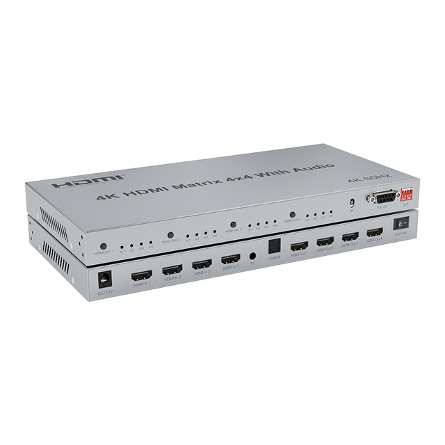 SOFLY V2.0 4K HDMI Matrix 4X4 With EDID Support RS232 HDMI Switch 4X4 Matrix With Audio