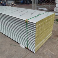 Carrelage simulé laine de roche panneau sandwich mur 80mm laine de roche Muur panneau sandwich laine de roche isolation métal structurel