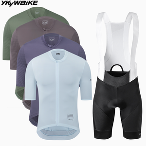 YKYWBIKEバイクユニフォームサマーサイクリングジャージーセットロード自転車ジャージMTB自転車ウェア通気性サイクリング服サイクリングセット - Product Image 1