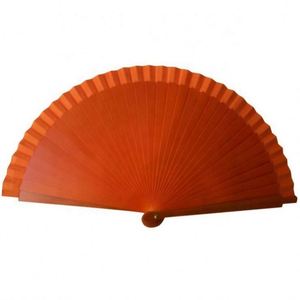 <span class=keywords><strong>Abanico</strong></span> de mano flamenco español de 8 pulgadas (23 cm/27 cm) de madera, pintado por ambos lados con puntos negros - Product Image 4