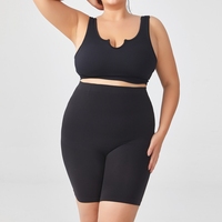 Shorty gainant respirant effet lifting fessier, écologique, grande taille, maintien moyen, en Nylon Spandex, pour le modelage de la taille