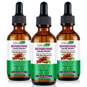Hatmanlabs 1500 мг Жидкий экстракт берберина для похудения, органические веганские капли берберина с цейлонской корицей - Product Image 1