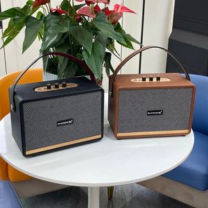 <span class=keywords><strong>Enceinte</strong></span> sans fil Bluetooth en bois, son rétro classique, boîte à musique stéréo, son surround, super basses, caisson de basses, radio FM auxiliaire pour ordinateur PC - Product Image 4