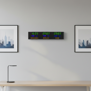 Nuovo Orologio da Parete Digitale Programmabile CHEETIE CP30B 2026, Design Compatto, con Nomi di Città e Fusi <span class=keywords><strong>Orari</strong></span> - Product Image 3