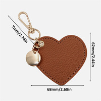 Élégant Monogramme Coeur Porte-clés Nouveau Sac en Cuir PU Charme Personnalisé Amour Pendentif Portable Porte-clés Logo Personnalisable