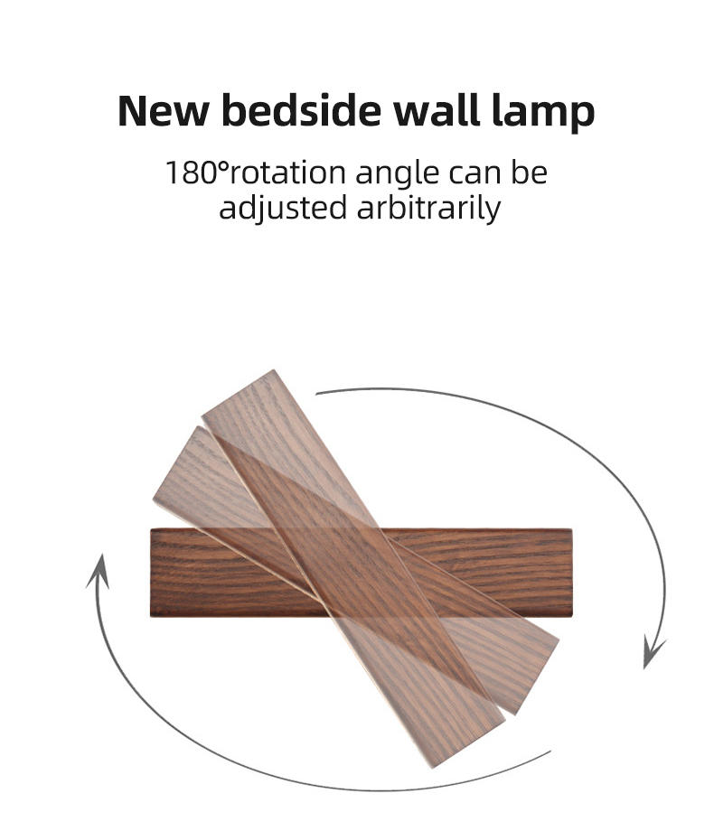 Modern Wall Lights Indoor Lighting Home Room Corridor Decorative Nordic Wooden led Wall Lamp For Bedroom