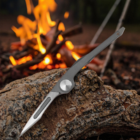 Lame en acier au carbone personnalisée mini couteau pliant de poche avec poignée en alliage de titane pour le camping OEM pris en charge