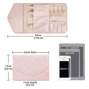 Estuche Organizador de Joyas de Viaje Personalizado, Bolsa de Joyería Plegable para Viajar - Product Image 3