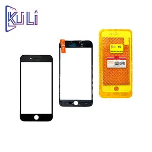 KULI OEM оригинальная заводская цена Мобильный ЖК сенсорный экран Замена для iPhone 7 7 + 7P 3 в 1 Внешний стеклянный объектив с рамкой OCA
