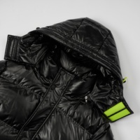 Veste d'hiver rembourrée personnalisée OEM/ODM avec logo brodé, coupe-vent, chaude, pour homme, épaisse, en polyester, rembourrée de fibres