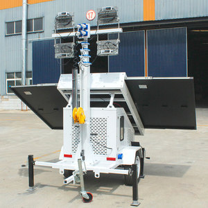 Outdoor Mobile Wind & Solar Powered <b>Lighting</b> Tower Efficient White <b>Light</b> Solution With IP65 9m Solar <b>Light</b> Tower Outdoor Mobile - Product Image 4