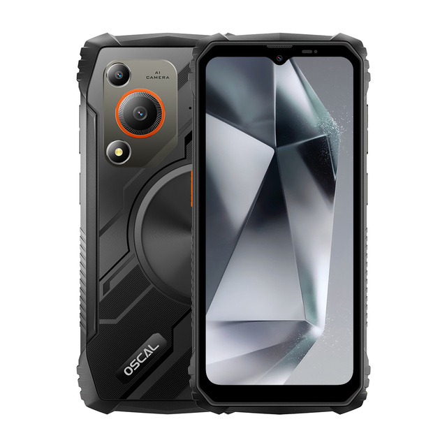 Oscal Ultra-thin Android 15 Rugged Waterproof LTE Phone 4+128GB 5100mAh T615 CPU 6.6 Inch HD+ 90HZ Display Main 13MP Marine 1