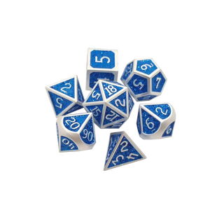 Polyedrische Metall-RPG-Würfel Dungeons and Dragons DND mit Eigenem Logo, Gemischte Farben, 7-Teiliges Set - Product Image 4