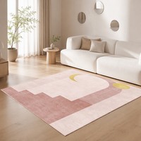 Tapis de jeu moelleux rose pâle de luxe pour chambre à coucher, vente en gros