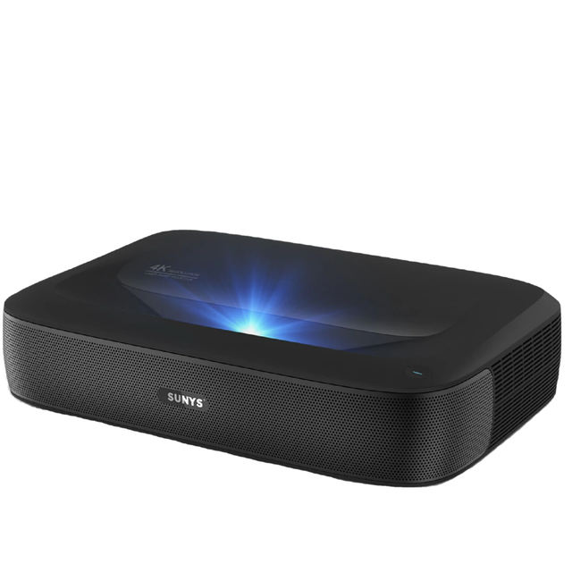 YDH-H2 Mini DLP 4K Laser TV Projector 4500 Lumens 150 Inch IR Remote Control Auto Focus Home Living Room Bedroom Laser Projector