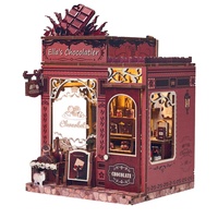 Mini Book Nook DIY : Kit de puzzle 3D en bois pour décoration d'angle de lecture, cadeau créatif, vente en gros, artisanat de décoration intérieure