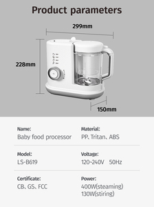 Chất lượng cao đa chức năng Tritan pha trộn cup điện bé thực phẩm Maker Thermo Mixer xử lý thực phẩm hộ gia đình cắt trộn - Product Image 2