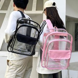 New Arrival Transparent PVC <b>Backpacks</b> Unisex Large Capacity PVC <b>Students</b> Bag for Teenagers - Product Image 3
