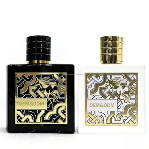 Perfume Masculino con Aroma Amaderado, 100 ml, Perfume de Larga Duración para Fiestas, Perfume para Fiestas en Blanco y Negro - Product Image 1