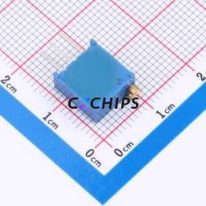 Resistencia Ajustable/Potenciómetro 3296W-102, Componente de Orificio Pasante (THT)-3P, 9.5x4.8mm, Resistencia de 1kOhm, 10%, 500mW, 250ppm ℃ - Product Image 2