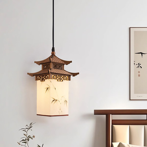 Luminaire suspendu de style esthétique de la dynastie Song, nouveau style antique chinois, pavillon hexagonal, lumière de couloir, lustre, luminaire suspendu - Product Image 3