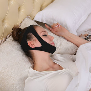 Correa de soporte para la barbilla, cinturón antironquidos, ayuda transpirable para dormir para mujeres, diseño simple, origen Zhejiang - Product Image 4