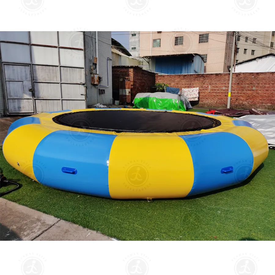 water park 4m/4.6m diameter water jump durable cheap outdoor inflatable water trampoline wholesale