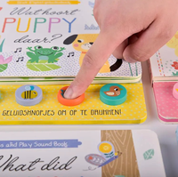 Livre sonore interactif pour enfants avec boutons en caoutchouc et musique
