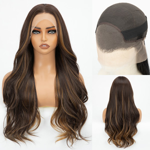 Perruque en cheveux humains à dentelle frontale Body Wave avec mèches pré-épilées, haute définition, sans adhésif, perruque en dentelle complète - Product Image 2