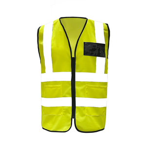 Gilet de sécurité haute visibilité personnalisé CITICITY avec logo réfléchissant pour travaux industriels et de construction, en polyester avec poches - Product Image 2