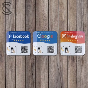 <span class=keywords><strong>ป้าย</strong></span>อะคริลิค RFID NFC NTAG213 รองรับ 13.56MHz พร้อมคิวอาร์โค้ด สำหรับร้านอาหาร โซเชียลมีเดีย และรีวิว Google ขายดี - Product Image 1