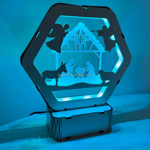 Hot Bán Trang Trí Nội Thất Bằng Gỗ Đèn Ban Đêm-Chúa Giáng Sinh Cảnh Đồ Trang Trí Giáng Sinh Năm Mới Quà Tặng-Nhà Máy Bán Buôn - Product Image 6