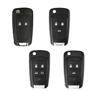 2/3/4/5 Buttons Remote Case Cover Flip Folding Key Case Blank For Chevrolet Lova Sail Aveo Cruze Auto Smart Remote Car Key Shell