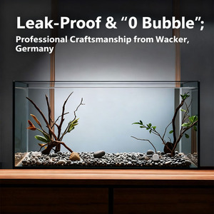 Ultraheldere grote rechthoekige glazen aquariumvisbak op maat, elektrisch aangedreven, voorzien van solide patroon, modieus, voor binnen, uit <span class=keywords><strong>China</strong></span>. - Product Image 4