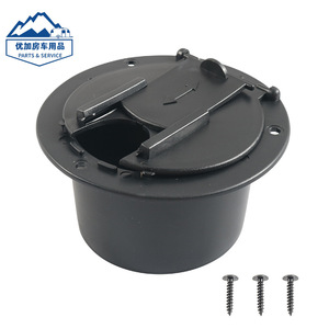 Couverture de trappe ronde en plastique RV, étanche, à montage latéral, accessoire extérieur - Product Image 3
