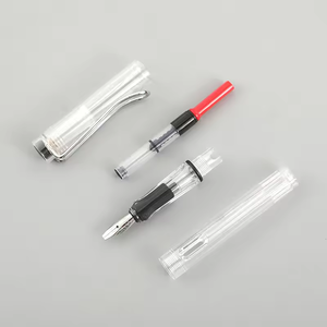 Stylo Plume Jetable Transparent <span class=keywords><strong>en</strong></span> Plastique Rechargeable avec Pointe Fine Encre de Signature Largeur d'<span class=keywords><strong>Écriture</strong></span> 1,0 mm pour l'<span class=keywords><strong>Écriture</strong></span> - Product Image 3