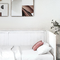 Modernes Weißes Schlafsofa Konvertierbar Ausziehbar Holzrahmen Einzelbetten für Wohnzimmer Schlafzimmer Wohnmöbel