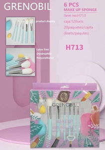 Grenolib Makeup <b>Brush</b> Set 9 Pcs Synthetic Hair Plastic Handle For Powder Application H713 - Product Image 3