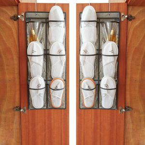 Over The Door Hanging <b>Shoe</b> Organizer 12 Pockets Clear Pvc Storage Rack For <b>Shoes</b> Behind Doors On Walls - Product Image 2