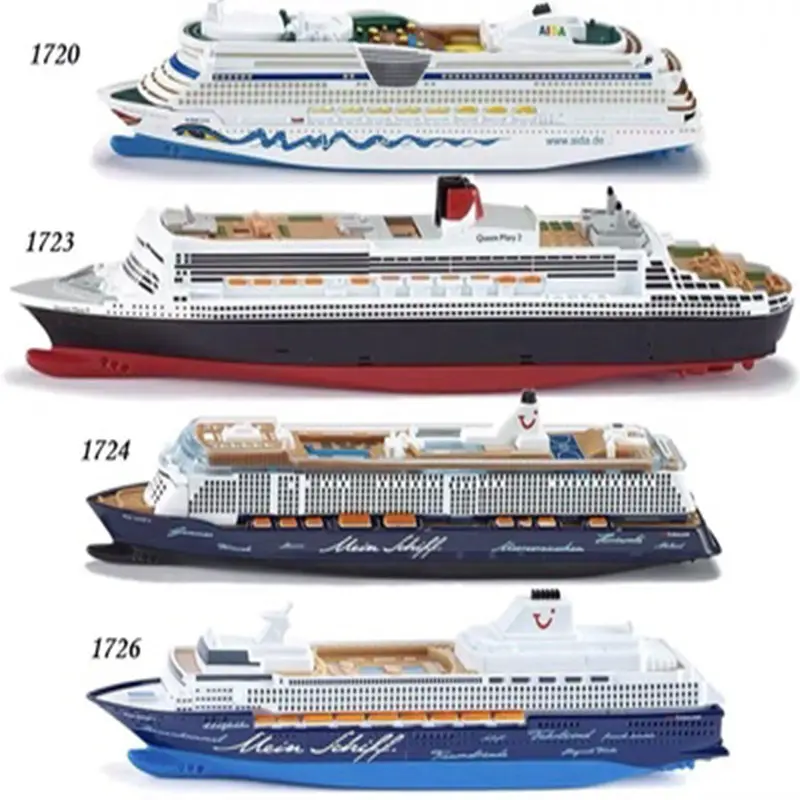 High quality 1:1400 Large cruise diecast model ship Queen Mary luxury cruise boat passenger ship Speedboat simulation alloy toy