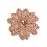 Applique florale multicouche en tissu ornée de strass brillants pour la décoration de chaussures, vêtements, sacs, robes de mariée et chapeaux