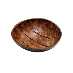 กะลามะพร้าวที่วางจานสบู่ที่มีขนาดที่กำหนดเองและการออกแบบกะลามะพร้าวจานสบู่เครื่องจ่ายสบู่ - Product Image 6