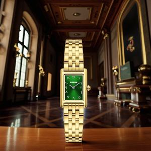 Reloj de Pulsera de Cuarzo Cuadrado para Mujer, de Alta Gama, Personalizado, Árabe, de Acero Inoxidable Ultrafino, Resistente al Agua, Minimalista, con Caja - Product Image 3