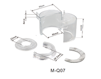 QVAND M-Q07 Cache-bouton d'arrêt d'urgence transparent amovible haute résistance avec déverrouillage par clé pour disjoncteurs unipolaires