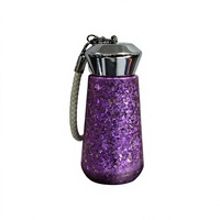 Bouteille d'eau isotherme en titane doré à motif diamant, isolation thermique 6-12 heures, design élégant et tendance (Instagram), portable