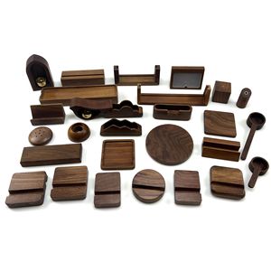 Servicio de Mecanizado y Pulido CNC Personalizado para Piezas de Madera de Alta Gama para el Hogar, en Nogal Negro Sólido OEM - Product Image 4